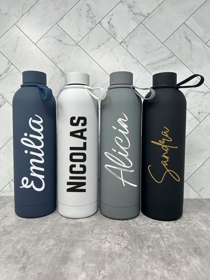 Branded water bottles